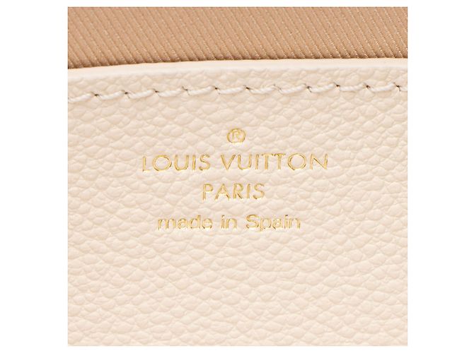 Cartera Metis Monogram Empreinte de Louis Vuitton con cadena Castaño Beige - vista 7