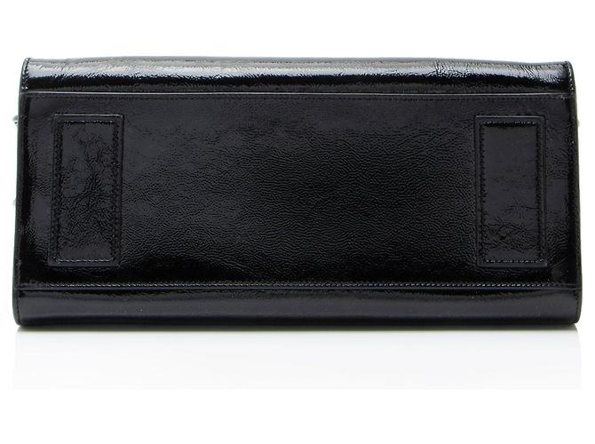 Saint Laurent Texturiertes Lackleder Sac De Jour Medium Tote Schwarz - Ansicht 4