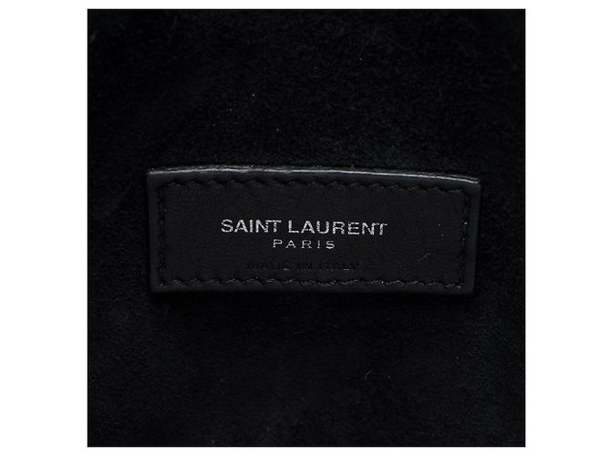 Saint Laurent Texturiertes Lackleder Sac De Jour Medium Tote Schwarz - Ansicht 8