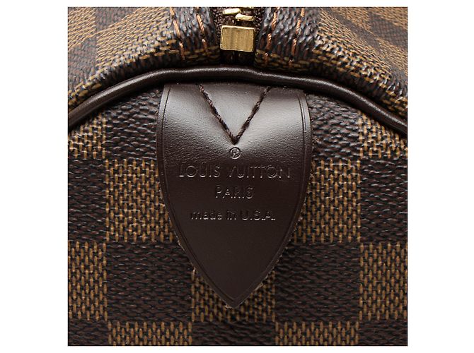 Louis Vuitton Damier Ebene Speedy 35 Tasche Braun - Ansicht 8
