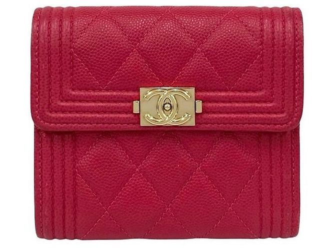 Chanel Boy Caviar Geldbörse Pink - Ansicht 2