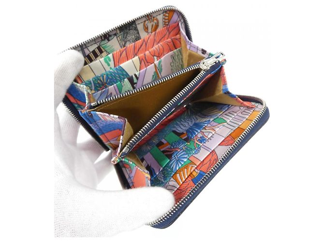 Silk In Billetera compacta de seda ANIMAPOLIS de Hermès Azul - vista 8