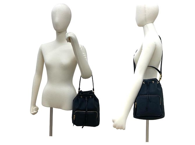 Borsa 2 in 1 in tela e pelle con logo Prada Nero - vista 3