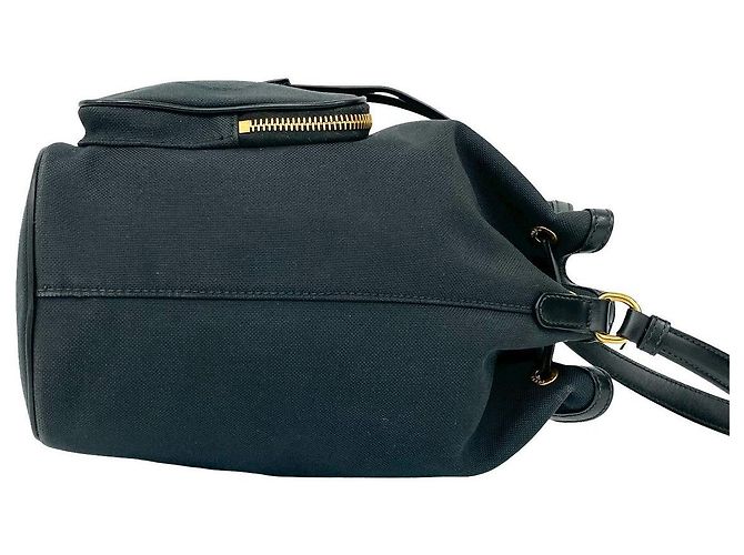 Borsa 2 in 1 in tela e pelle con logo Prada Nero - vista 7