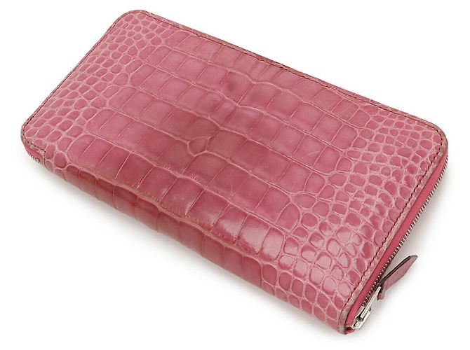 Hermès Portafoglio lungo Azap in coccodrillo Hermes Rosa - vista 2