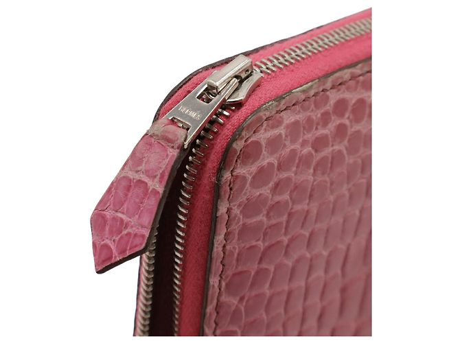 Hermès Portafoglio lungo Azap in coccodrillo Hermes Rosa - vista 4