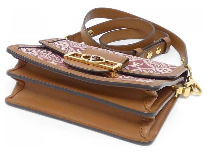 Borsa a Spalla Dauphine MINI Jacquard Louis Vuitton SINCE1854 Marrone - vista 3