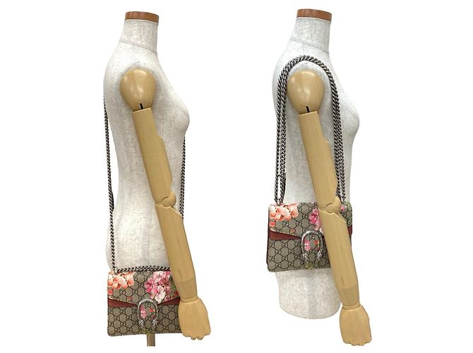 Borsa a Spalla 2 in 1 Gucci Dionysus GG Supreme Flora in Pelle - vista 5