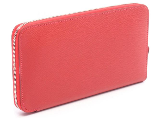 Portafoglio rotondo lungo Azap in pelle Hermès Rosso - vista 3