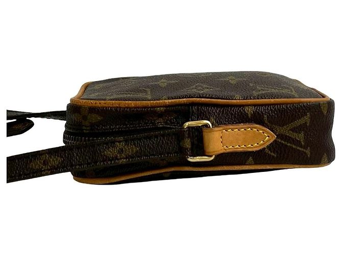 Borsa a spalla Mini Danube in pelle Monogram Louis Vuitton Metallico Bronzo - vista 6