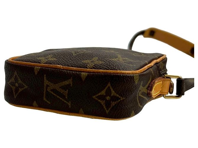 Borsa a spalla Mini Danube in pelle Monogram Louis Vuitton Metallico Bronzo - vista 9