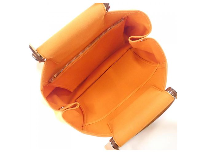 Borsa Hermès Cabag Elan PM Toile Officier Vache Hunter Arancione - vista 6