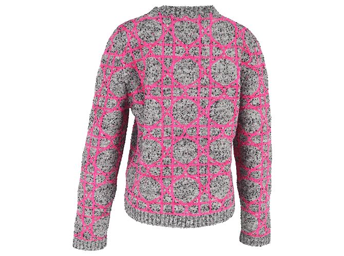 Dior 2024 Cannage Pattern Pullover in Grey Polyamide - view 3