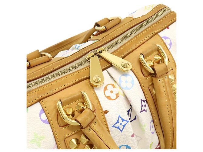 Borsa Boston Courtney MM Monogram Louis Vuitton Bianco - vista 7