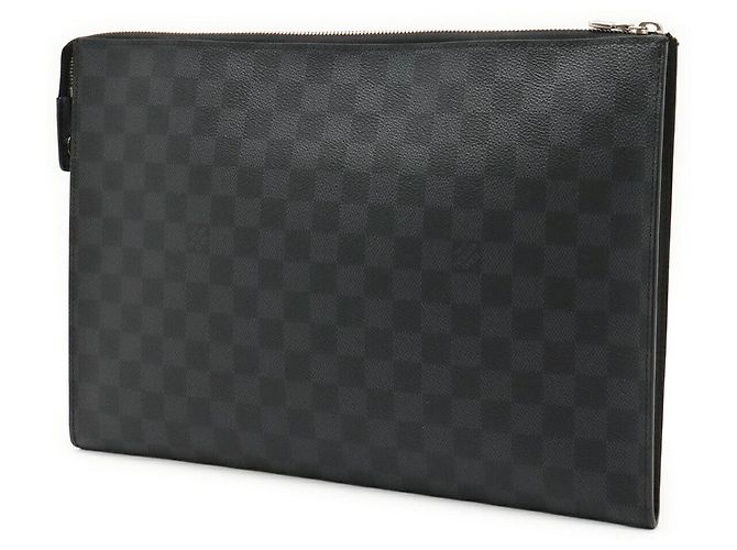 Clutch 24H Damier Graphite Louis Vuitton Nero - vue 2