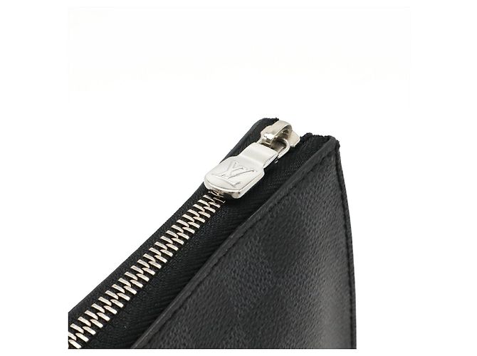 Clutch 24H Damier Graphite Louis Vuitton Nero - vue 4