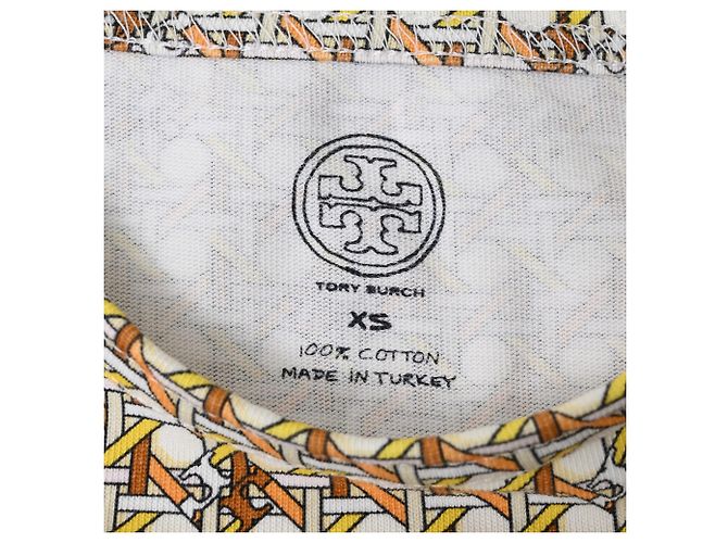 Tory Burch Mini T-Shirt Kleid aus mehrfarbigem Baumwollgewebe Mehrfarben - Ansicht 4
