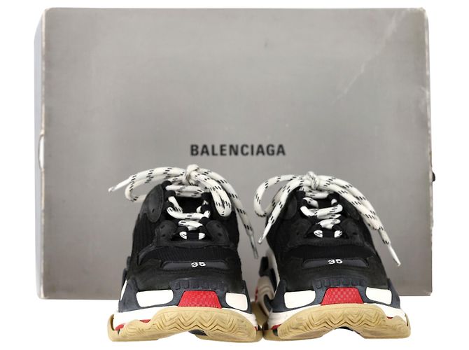 Balenciaga Triple S Sneakers aus schwarzem Polyester - Ansicht 3