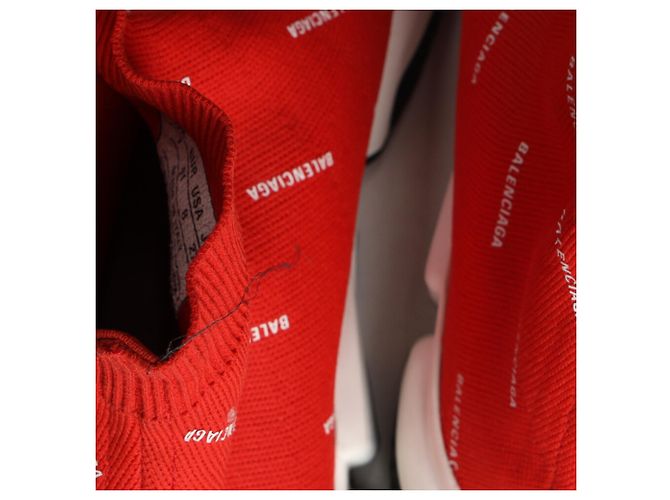 Baskets Speed Balenciaga en polyester rouge - vue 11