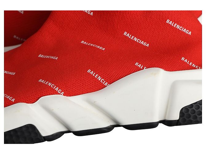 Baskets Speed Balenciaga en polyester rouge - vue 12