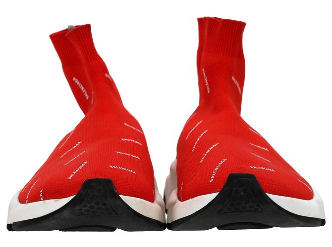 Baskets Speed Balenciaga en polyester rouge - vue 4