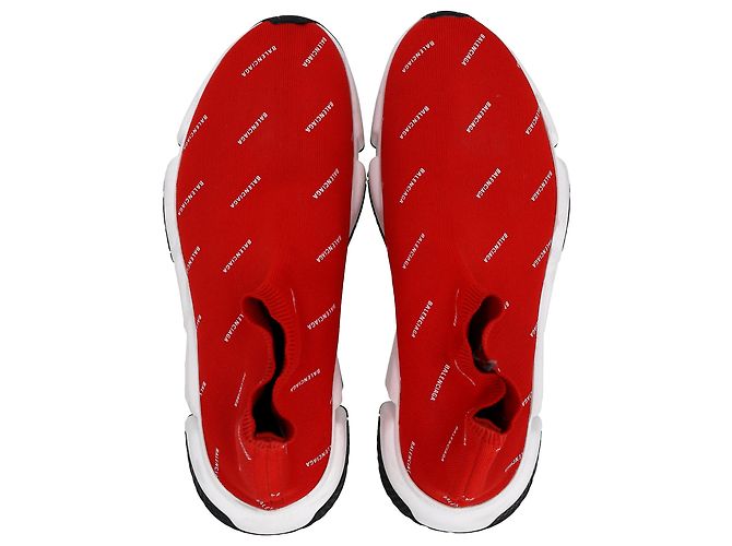 Baskets Speed Balenciaga en polyester rouge - vue 6