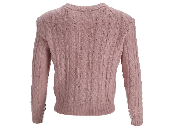 Autre Marque Verzierte Kabelstrickpullover aus rosa Polyamid von Philosophy di Lorenzo Serafini Braun Pink - Ansicht 3