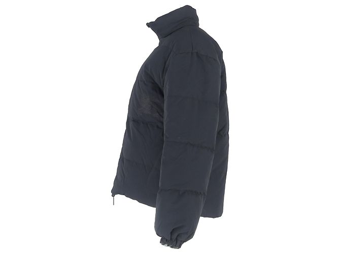 Chaqueta Puffer a cuadros Burberry en nylon negro - vista 2