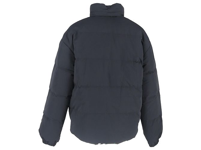 Chaqueta Puffer a cuadros Burberry en nylon negro - vista 3