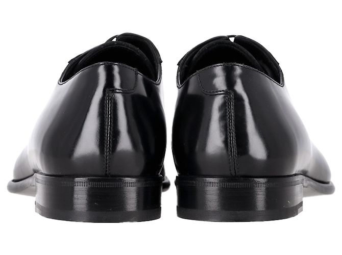 Scarpe Derby stringate in pelle verniciata nera con punta a mandorla di Dolce & Gabbana - vista 5