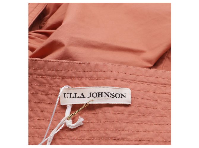 Jodi Gürtel-Popeline-Shorts von Ulla Johnson aus orangefarbenem Baumwollstoff - Ansicht 7
