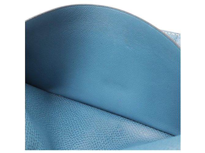 Portafoglio Lungo Hermès Béarn 2PLIS Vau Epsom Blu - vista 6