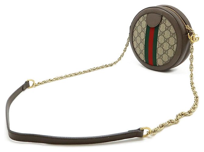 Borsa a Spalla Gucci Ophidia GG Supreme Marrone Beige - vista 2