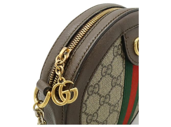 Borsa a Spalla Gucci Ophidia GG Supreme Marrone Beige - vista 4