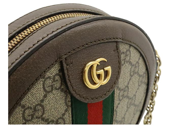 Borsa a Spalla Gucci Ophidia GG Supreme Marrone Beige - vista 5