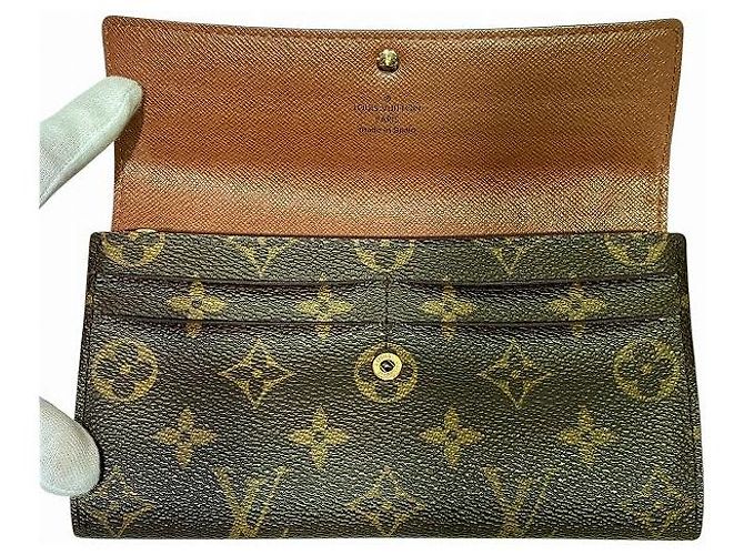 Portafoglio Lungo Monogramma Sarah di Louis Vuitton Marrone - vista 3