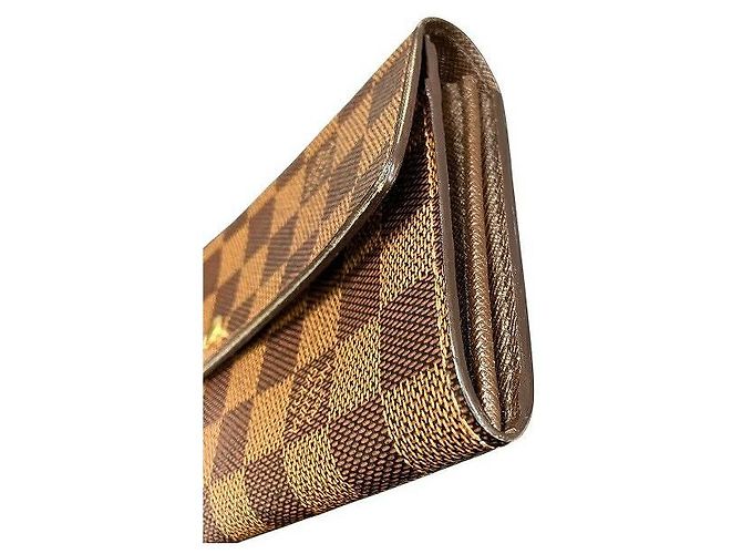 Portafoglio Lungo Damier Sarah di Louis Vuitton Marrone - vista 5