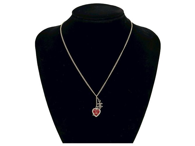 Collana con motivo a cuore Coco Mark di Chanel D'oro Metallico - vista 2