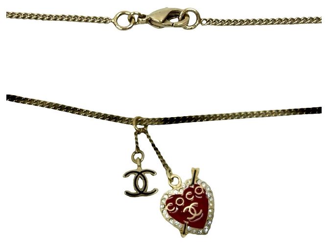 Collana con motivo a cuore Coco Mark di Chanel D'oro Metallico - vista 4