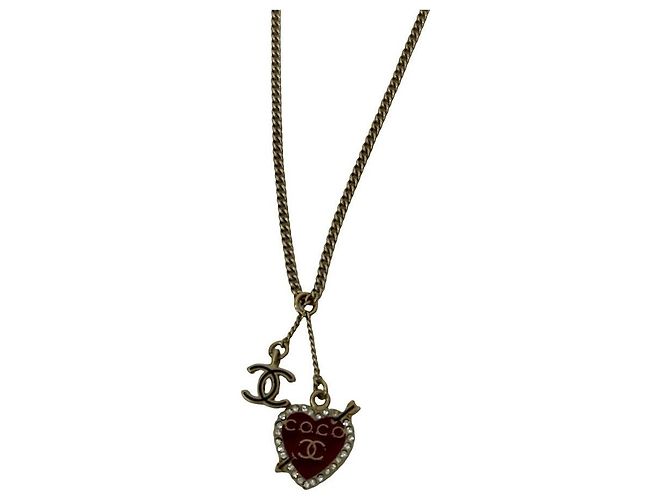 Collana con motivo a cuore Coco Mark di Chanel D'oro Metallico - vista 5