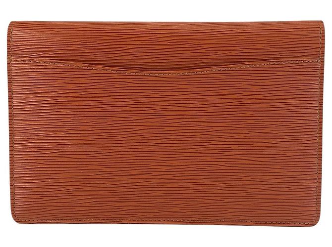 Clutch Louis Vuitton Epi Montaigne 27 Marrone - vista 2