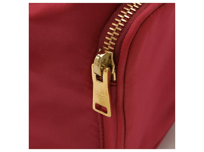 Borsa a secchiello in nylon e pelle Prada 2WAY Rosa - vista 4