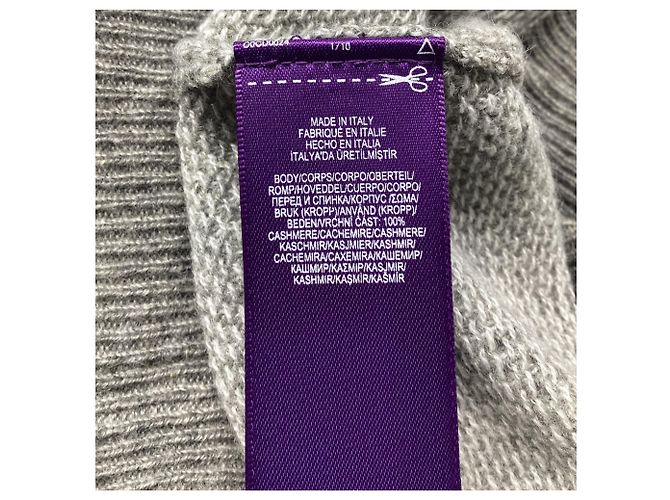 Ralph Lauren Purple Label Polo-Shirt aus grauer Kaschmir - Ansicht 5