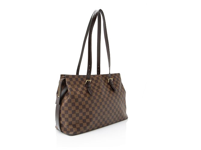 Borsa Chelsea Vintage Damier Ebène Louis Vuitton Marrone - vista 2
