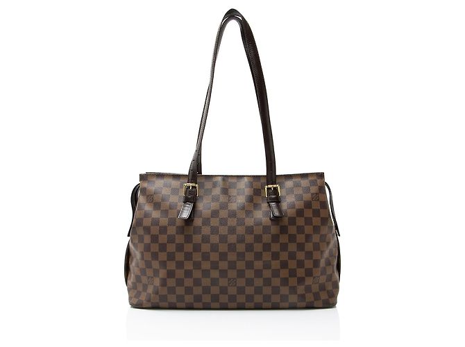 Borsa Chelsea Vintage Damier Ebène Louis Vuitton Marrone - vista 3