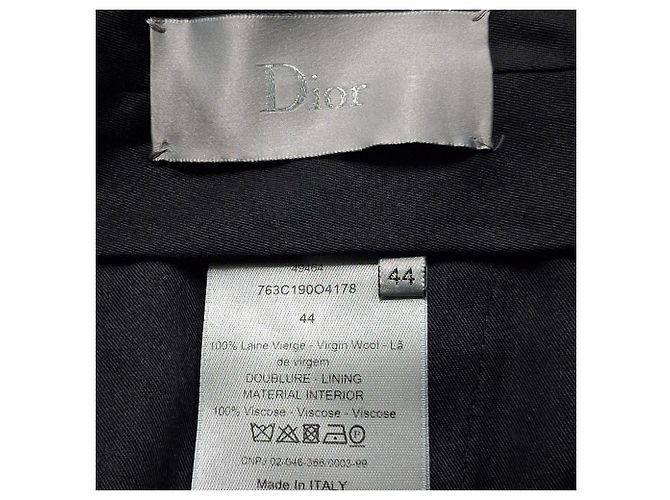 Dior Bee Detaillierte Hose aus schwarzer Schurwolle - Ansicht 3