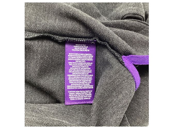 Grau Baumwoll-Polo mit gesticktem Purple Label-Logo von Ralph Lauren - Ansicht 4