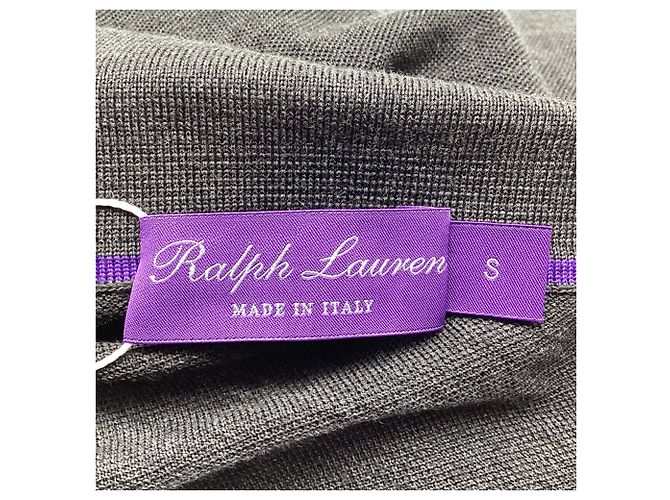 Grau Baumwoll-Polo mit gesticktem Purple Label-Logo von Ralph Lauren - Ansicht 5