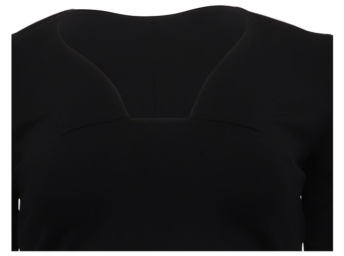 Crop top a maniche lunghe Givenchy in viscosa nera Nero - vista 2