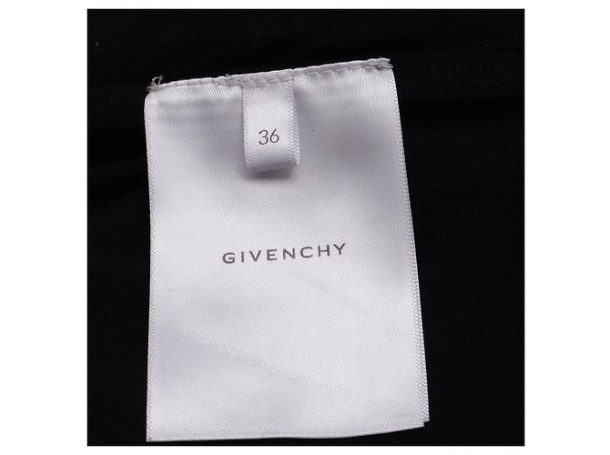 Crop top a maniche lunghe Givenchy in viscosa nera Nero - vista 6